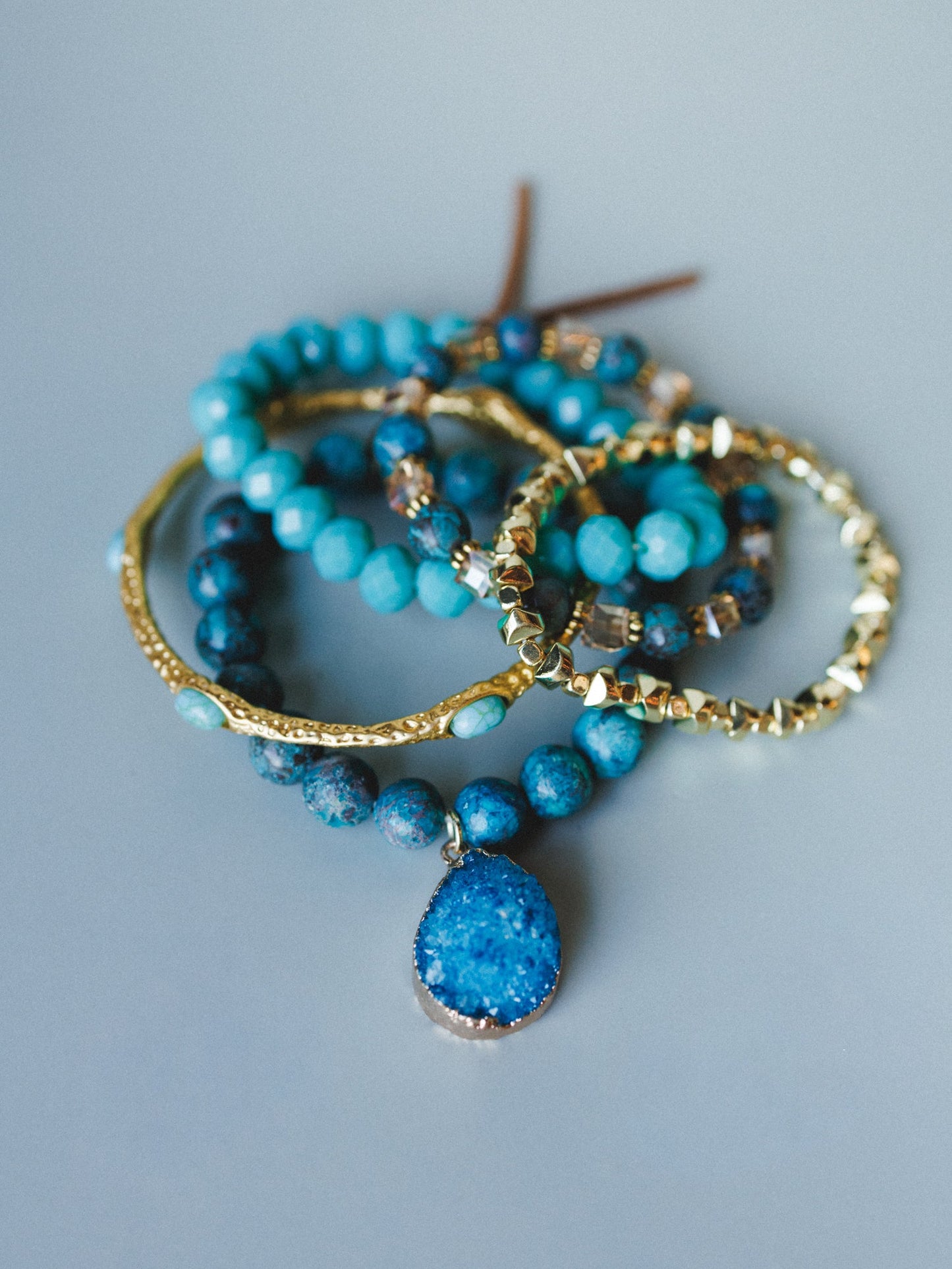 Beatrice Bracelet Stack - Turquoise