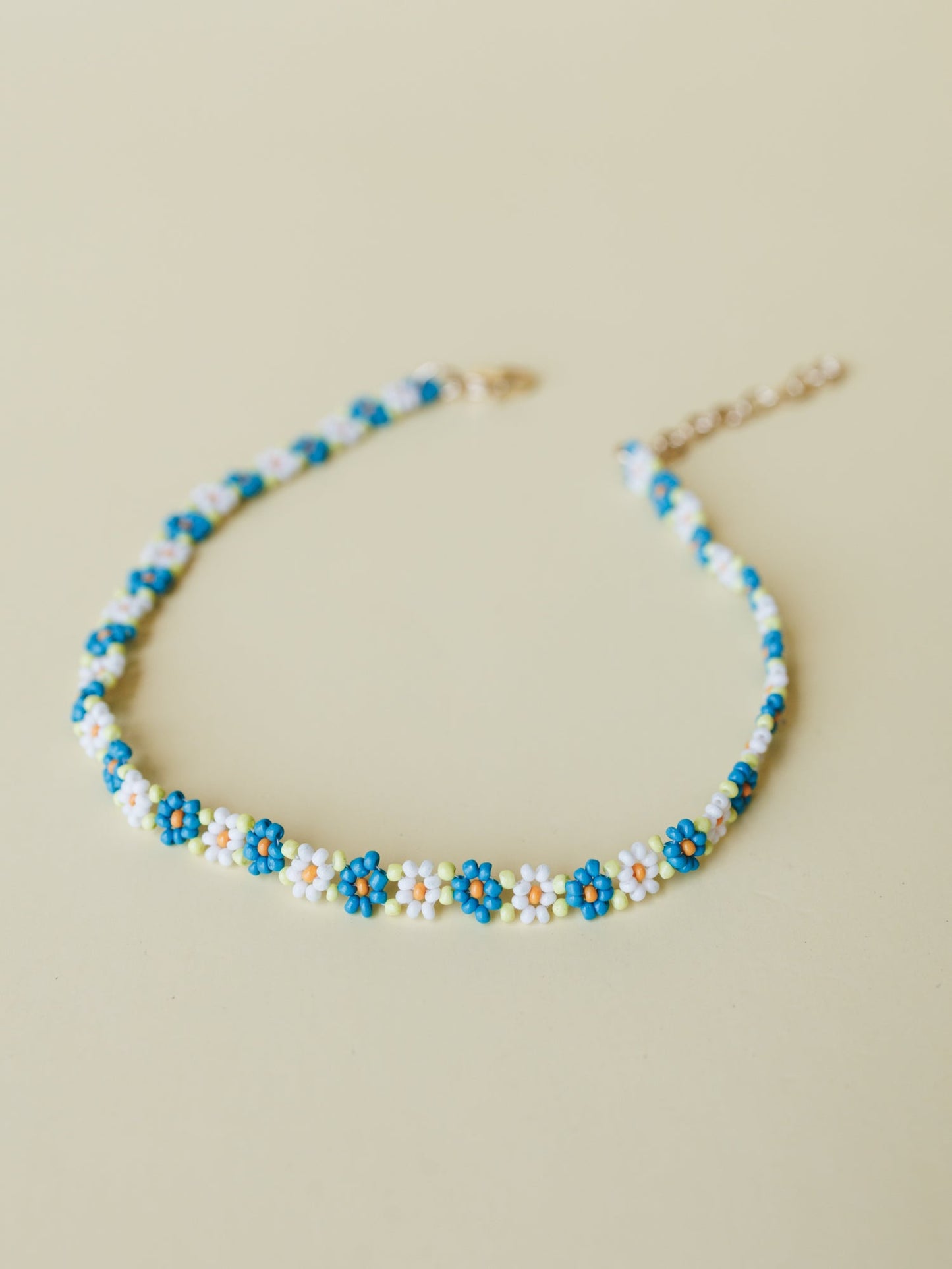 Floral Step Anklet - Green