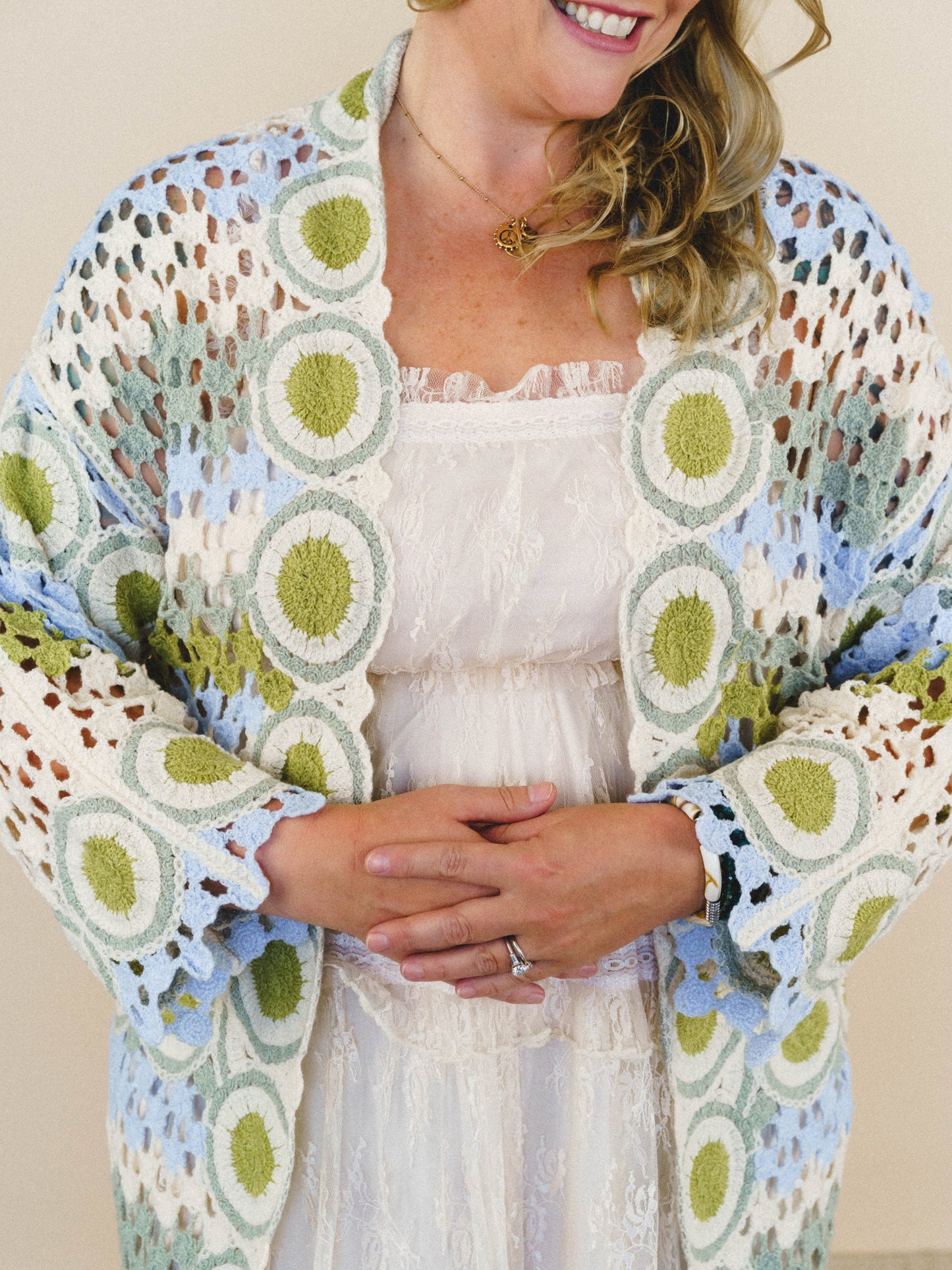 Dream Side Cardigan - Sage Multi