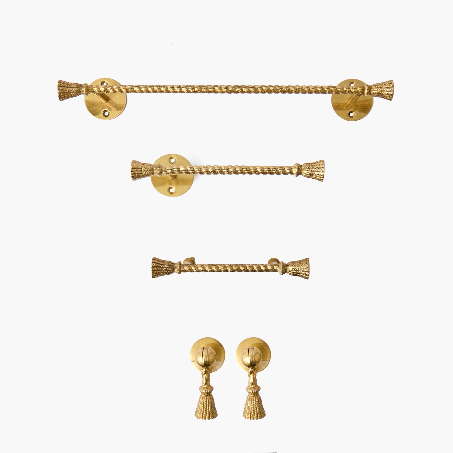 Rope Tassel Brass Knob (Pair)