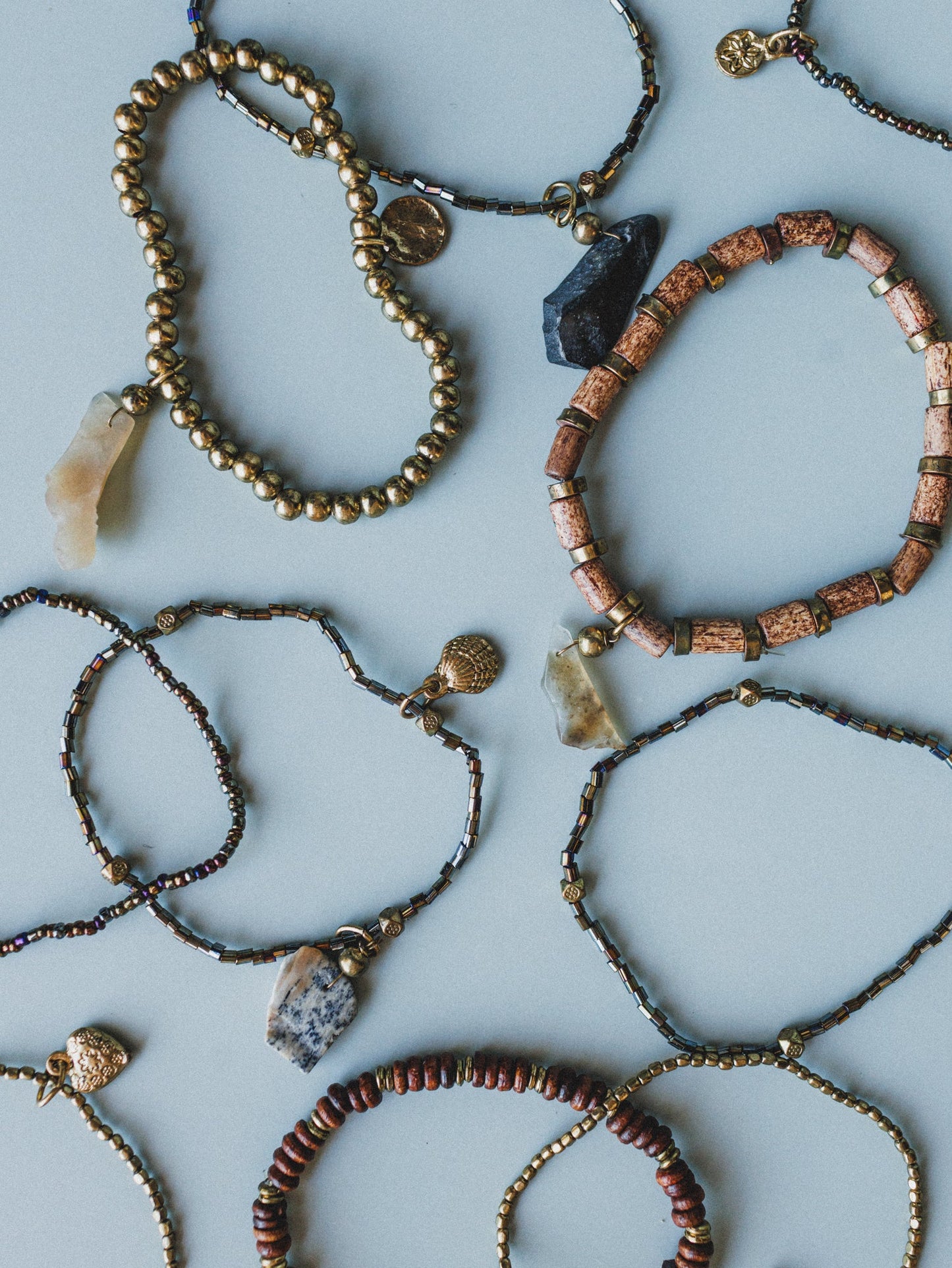 Alyda Boho Bracelet Set - Brown - Pre Order