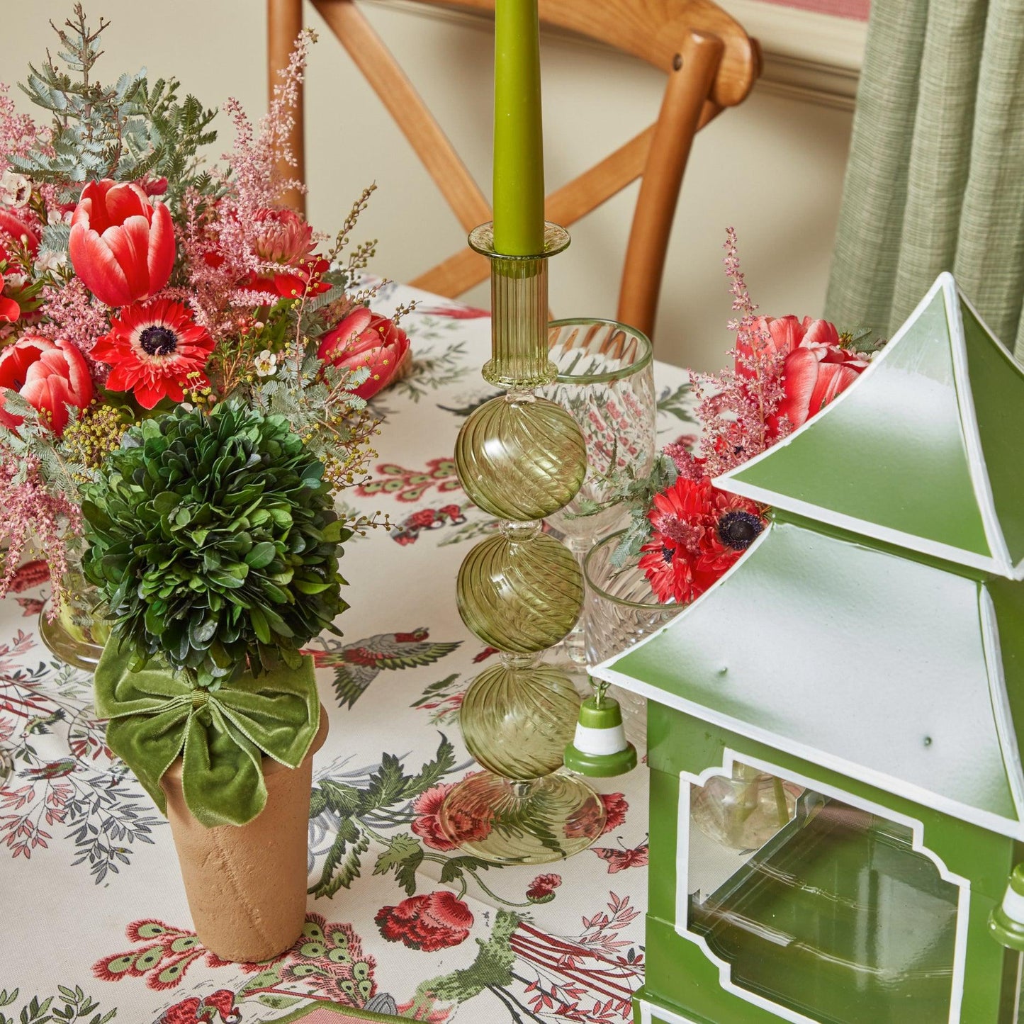 Camille Olive Candle Set (Apple Green)