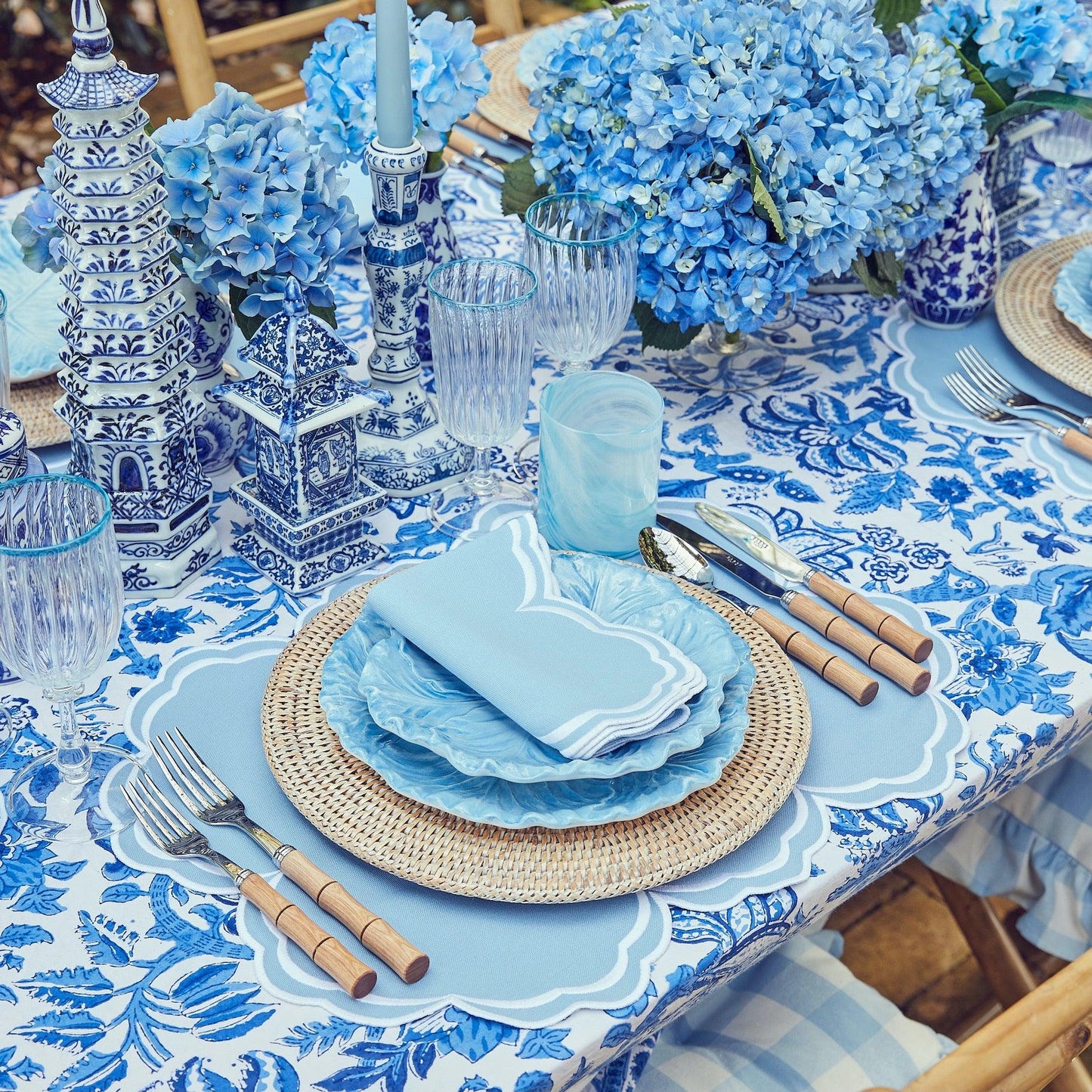 Serena Cornflower Blue Napkins (Set of 4)