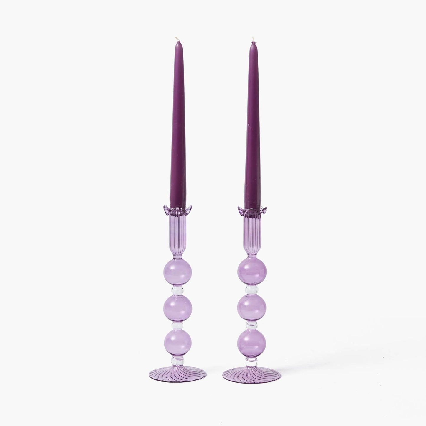 Purple Candles (Set of 8)