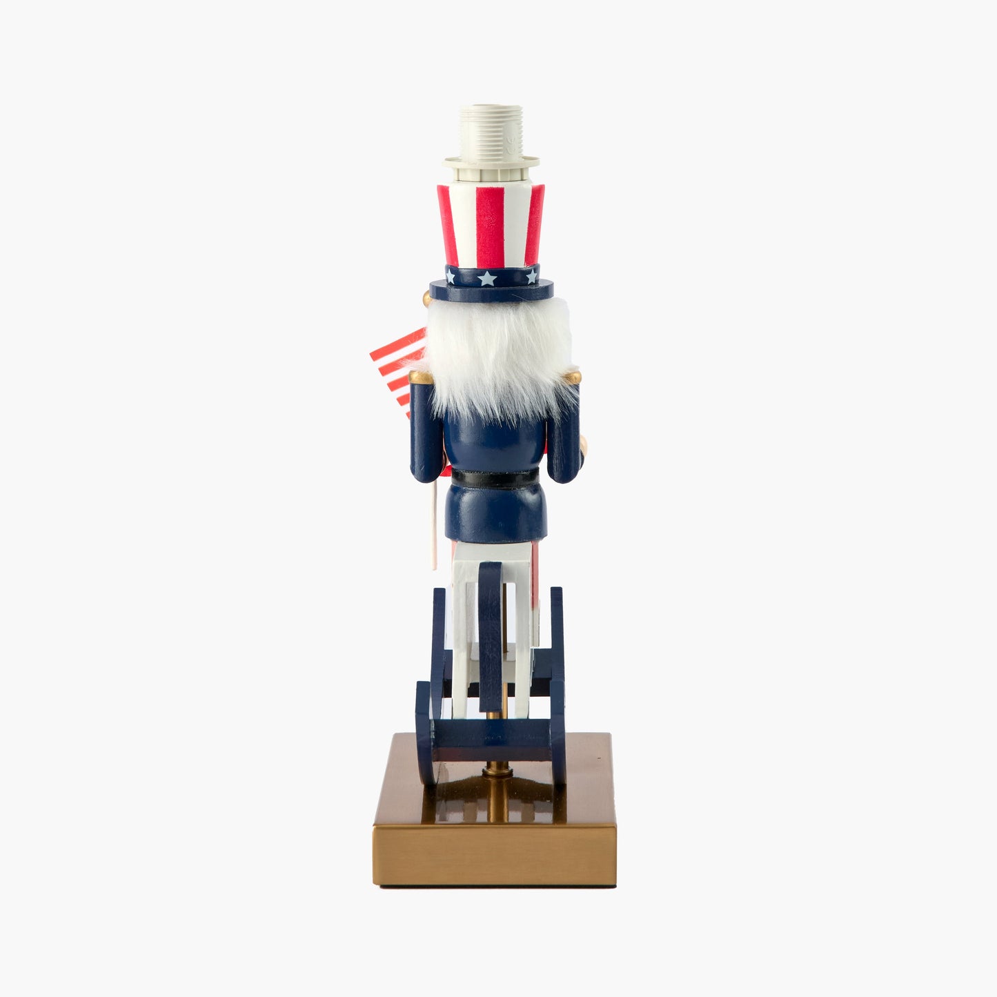 Fourth of July Rechargeable Lamp with Cream Shade (18cm)