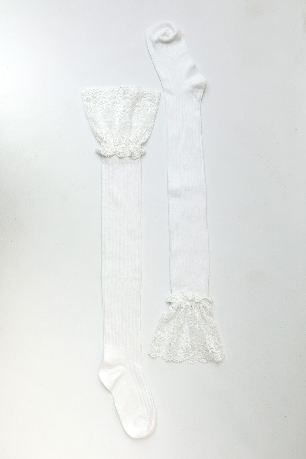 Becca Knee High Socks - White