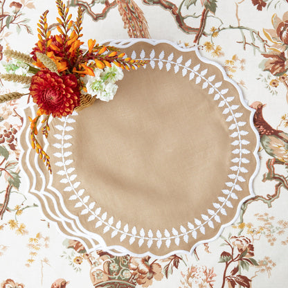 Natural Laurel Placemats & Napkins (Set of 4)