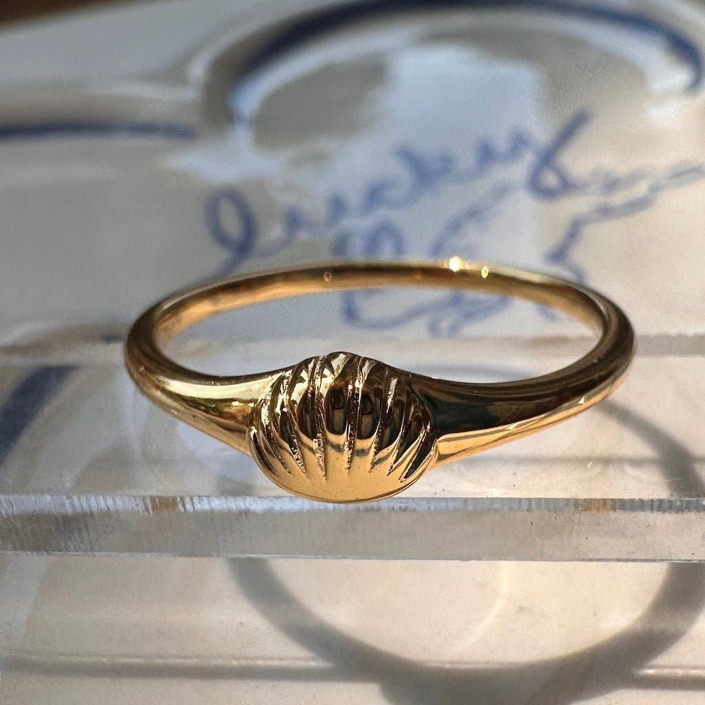 shell signet ring