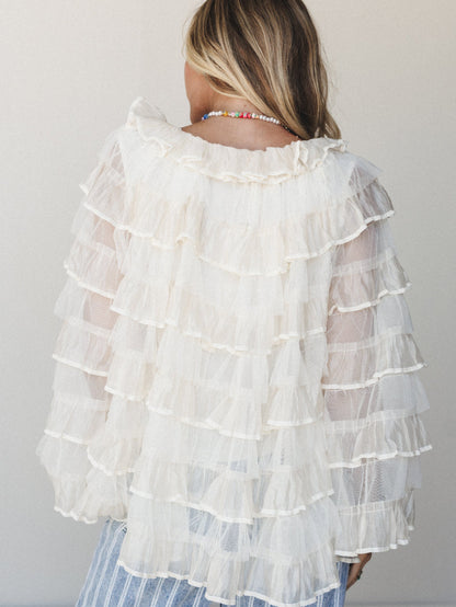 Afternoon Tea Ruffle Blouse - Ivory