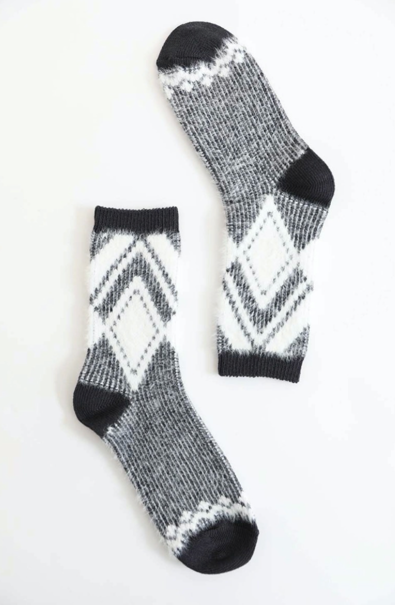 Cabin Ready Cozy Socks - Black