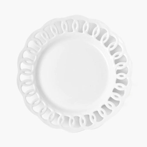 White Lace Dinner Plate