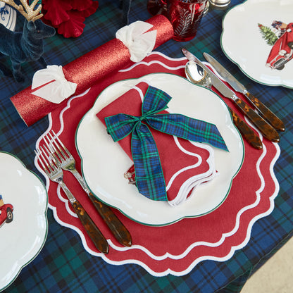 Berry Red Katherine Placemats & Napkins (Set of 4)