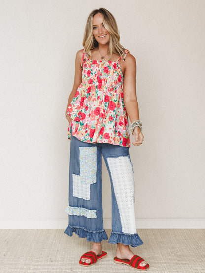 Bohemian Bloom 2 Piece Bundle - Red Floral