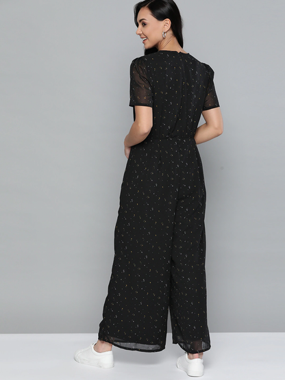 Black & White Printed Jumpsuit