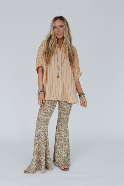 Easy Breeze Striped Top - Melon - Pre Order