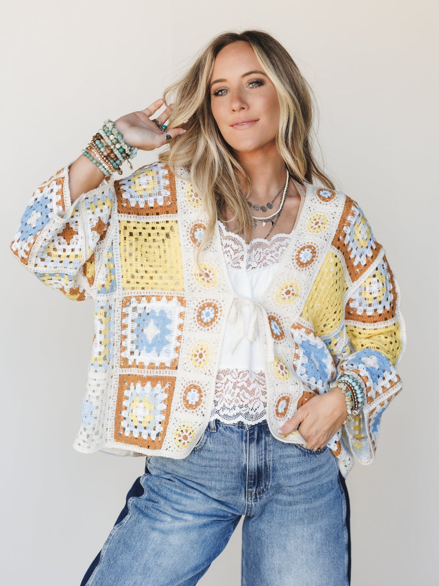 All Seasons Kimono - Yellow Mocha