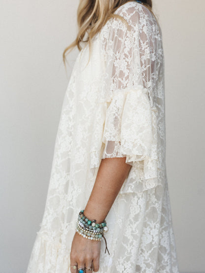 Days in Love Lace Layering Dress  - Cream