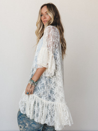 Days in Love Lace Layering Dress  - Cream