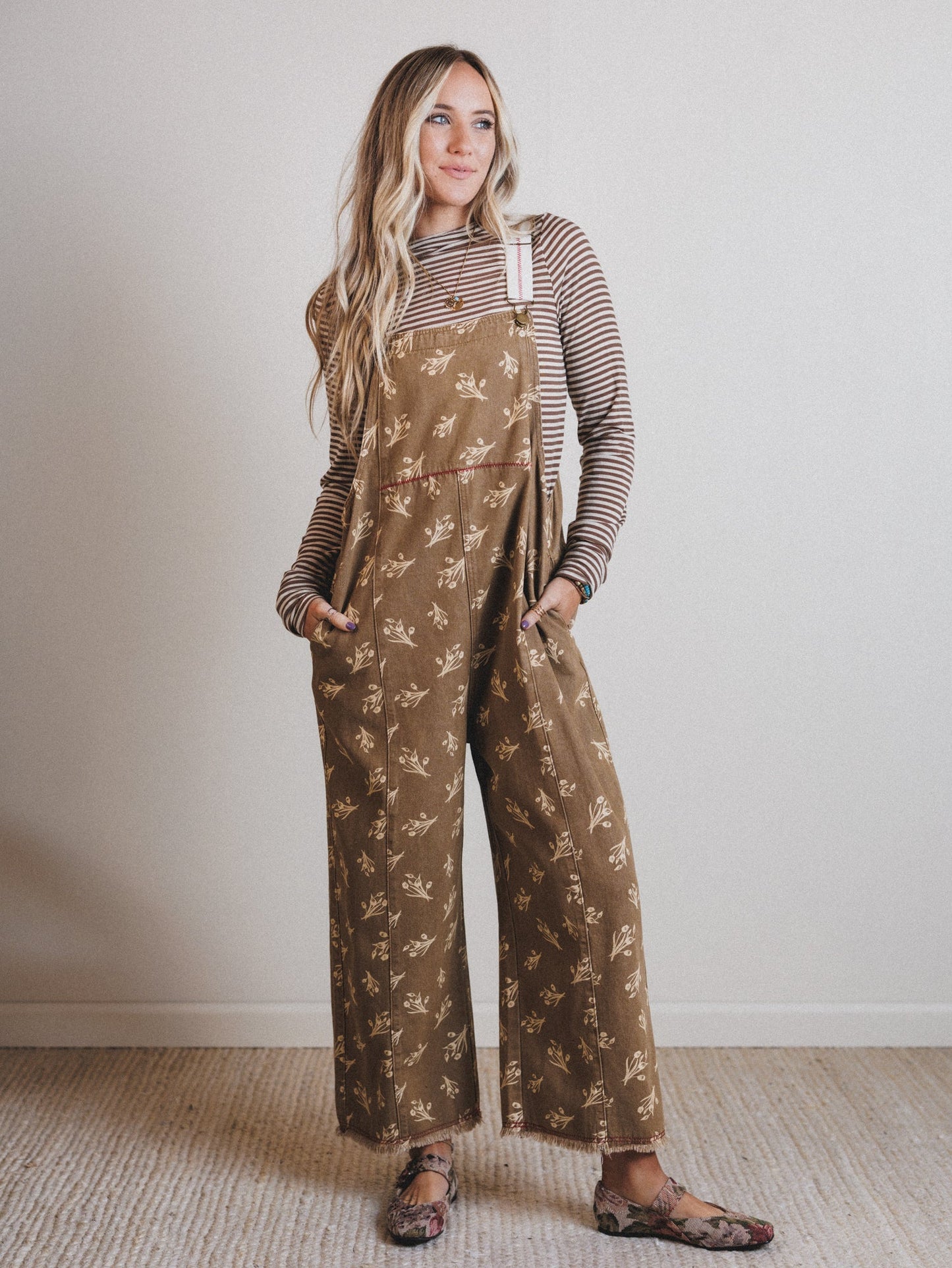 Dream Again Striped Top - Mocha