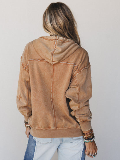 Golden Ray Zip Up Hoodie - Camel