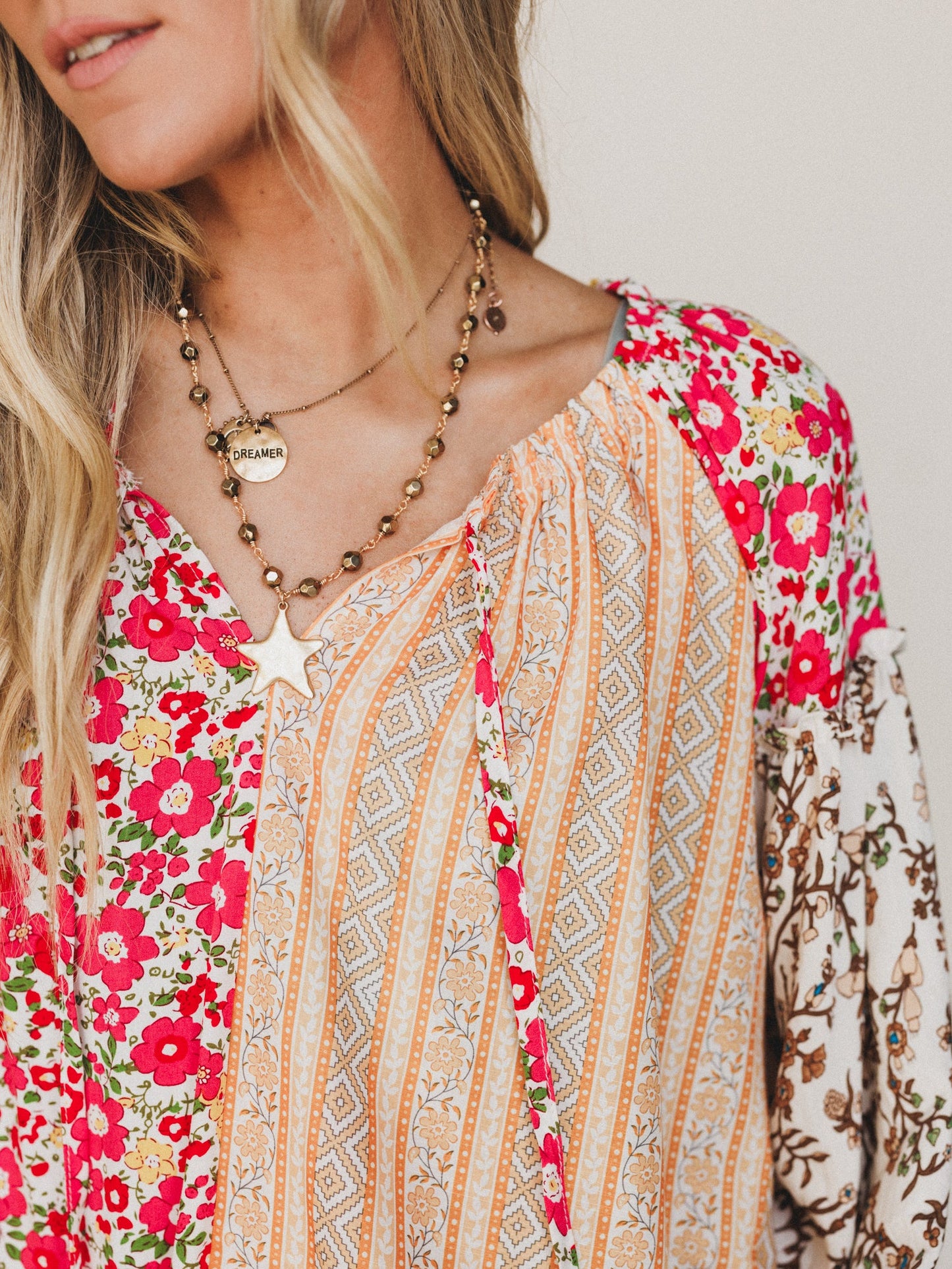 Bohemian Lullabies Blouse - Coral