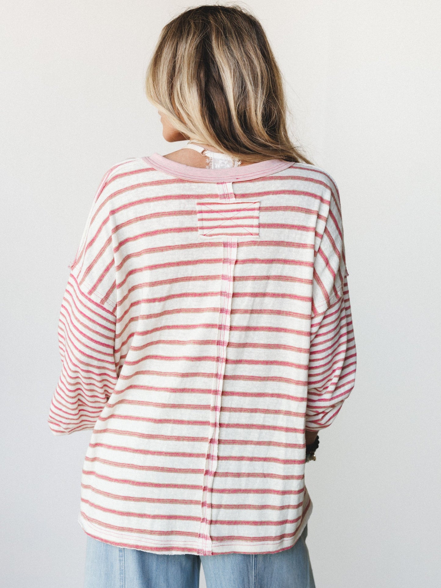 Here for the Moon Long Sleeve Tee
 - Pink
