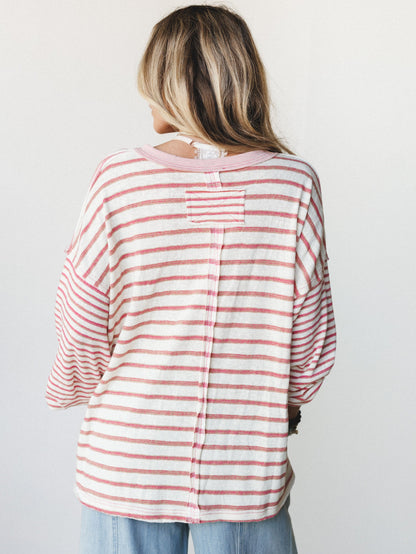 Here for the Moon Long Sleeve Tee
 - Pink