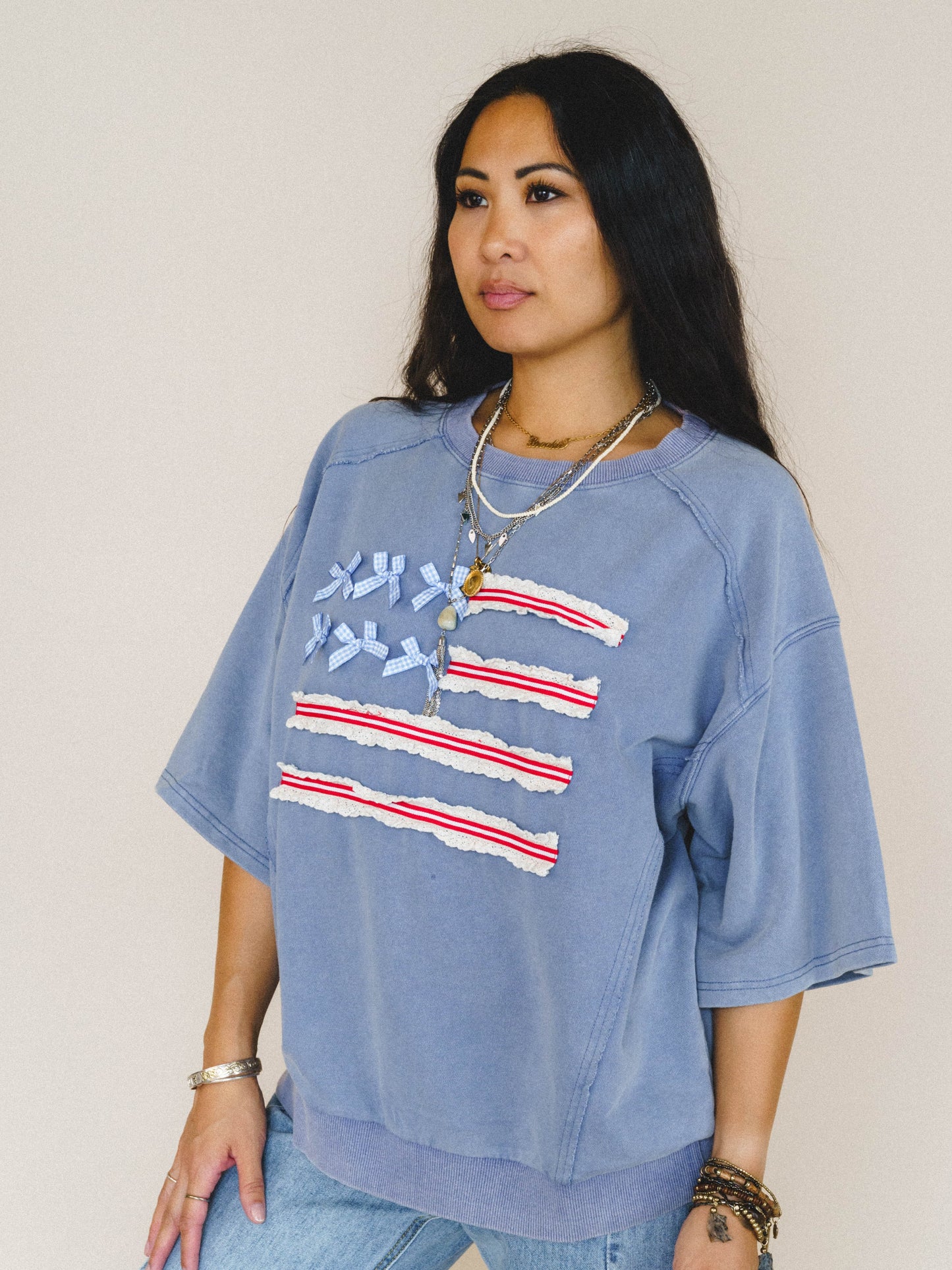 Americana Top - Washed Denim