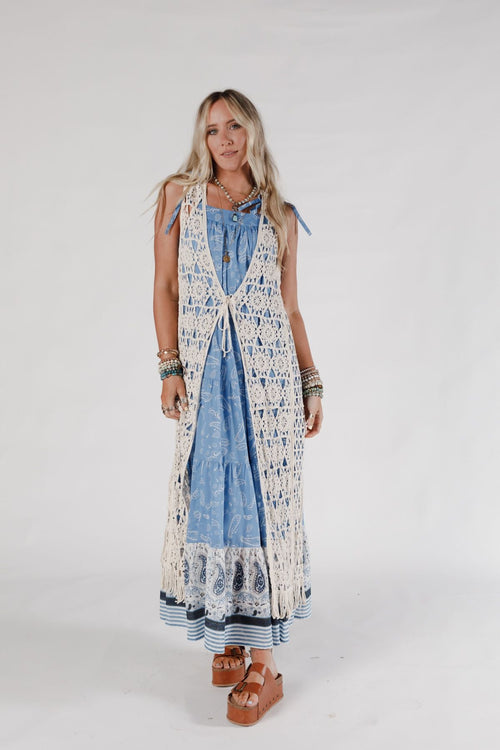 Crawford Crochet Duster - Beige
