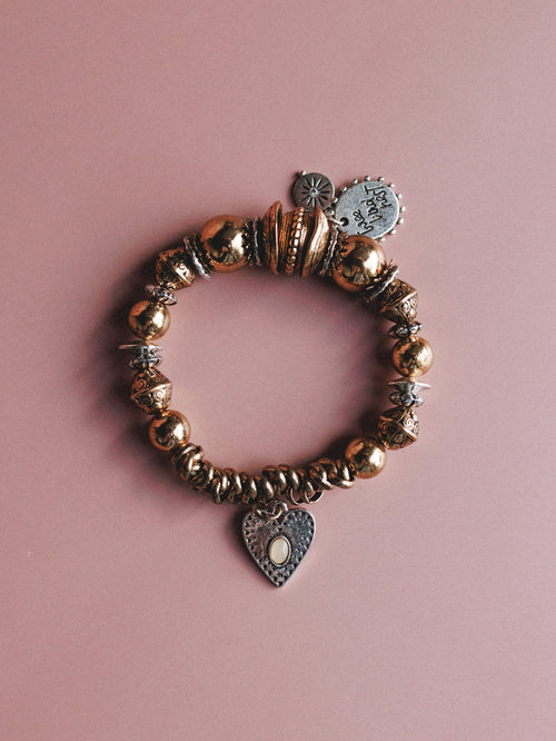 Heart Of Gold Bracelet - Mixed Metal
