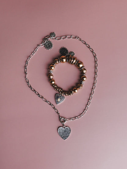 Heart of Gold 2 Piece Jewelry Bundle - Mixed Metal
