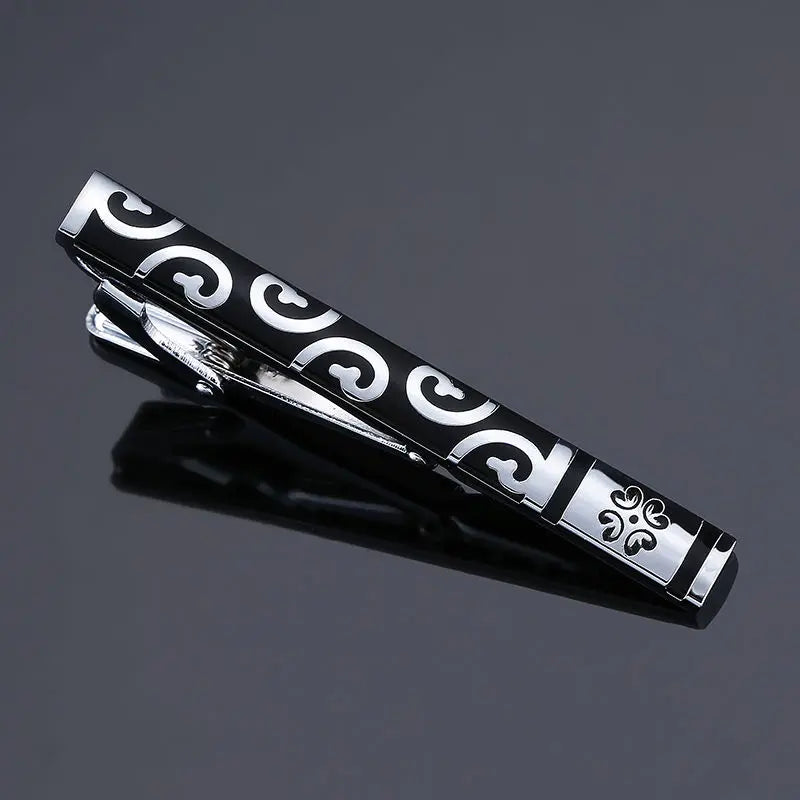 DY new high-quality enamel men's wedding tie clip high-end brand luxury design exquisite pattern crystal tie clip Free Delivery