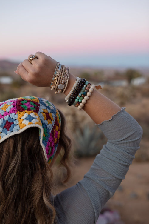 Bohemian Goddess Charmed Bracelet - Beige