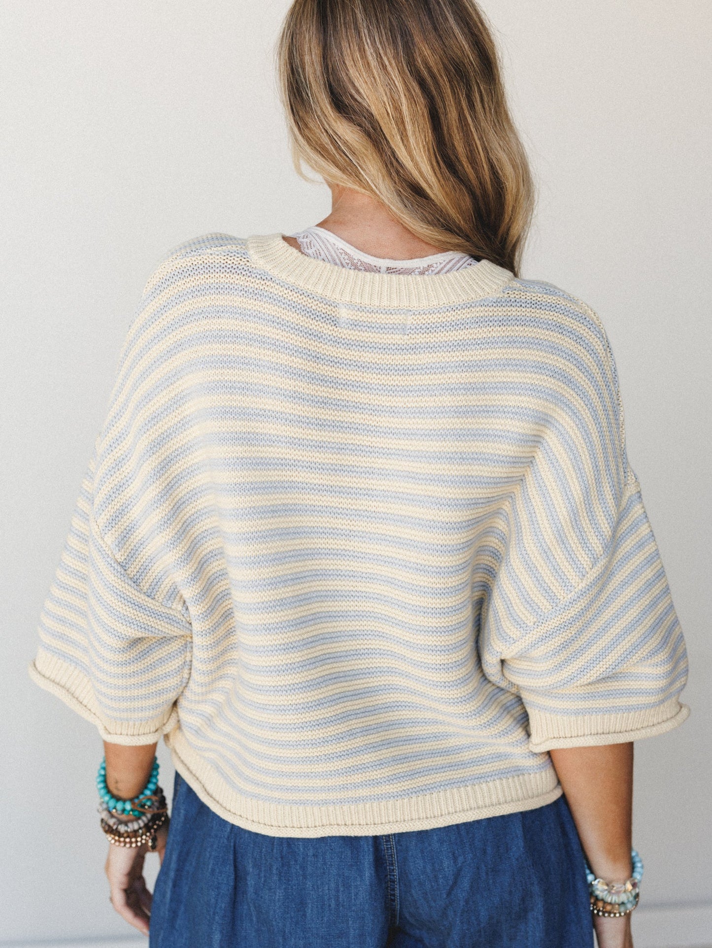 Darling Days Button Down Sweater - Yellow Gray