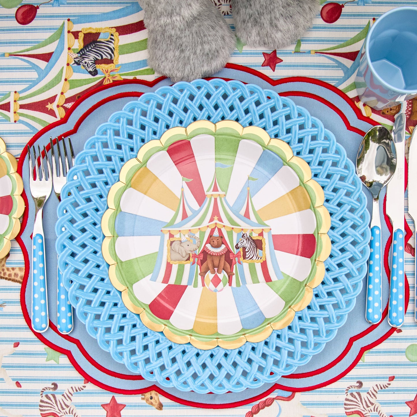 Blue Polka Dot Cutlery (5 piece)