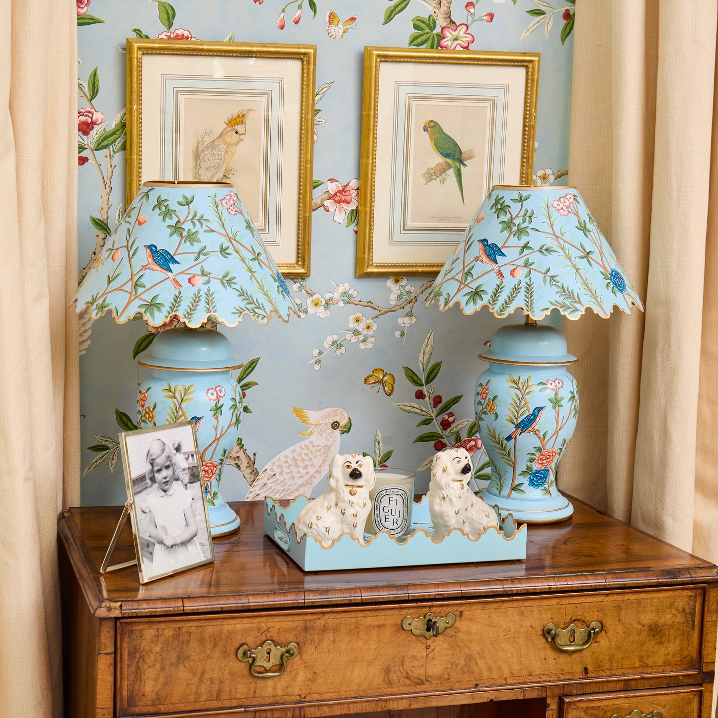 Blue Small Chinoiserie Tray