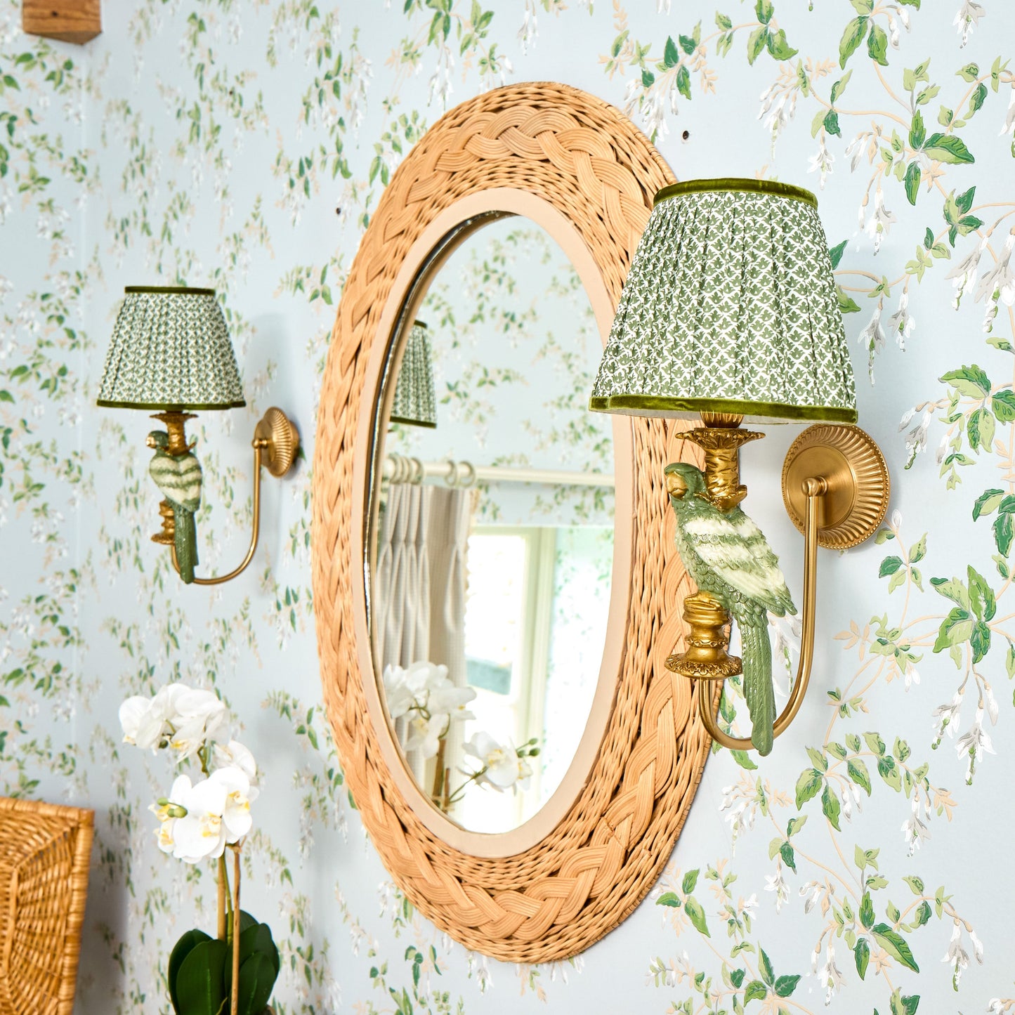 Olive Lotus Lampshade (18cm)