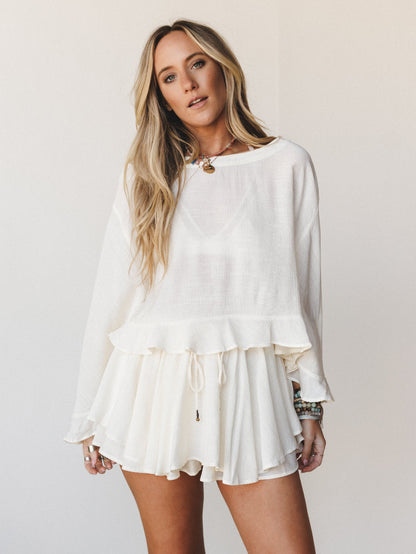 Anaya Poncho - Cream