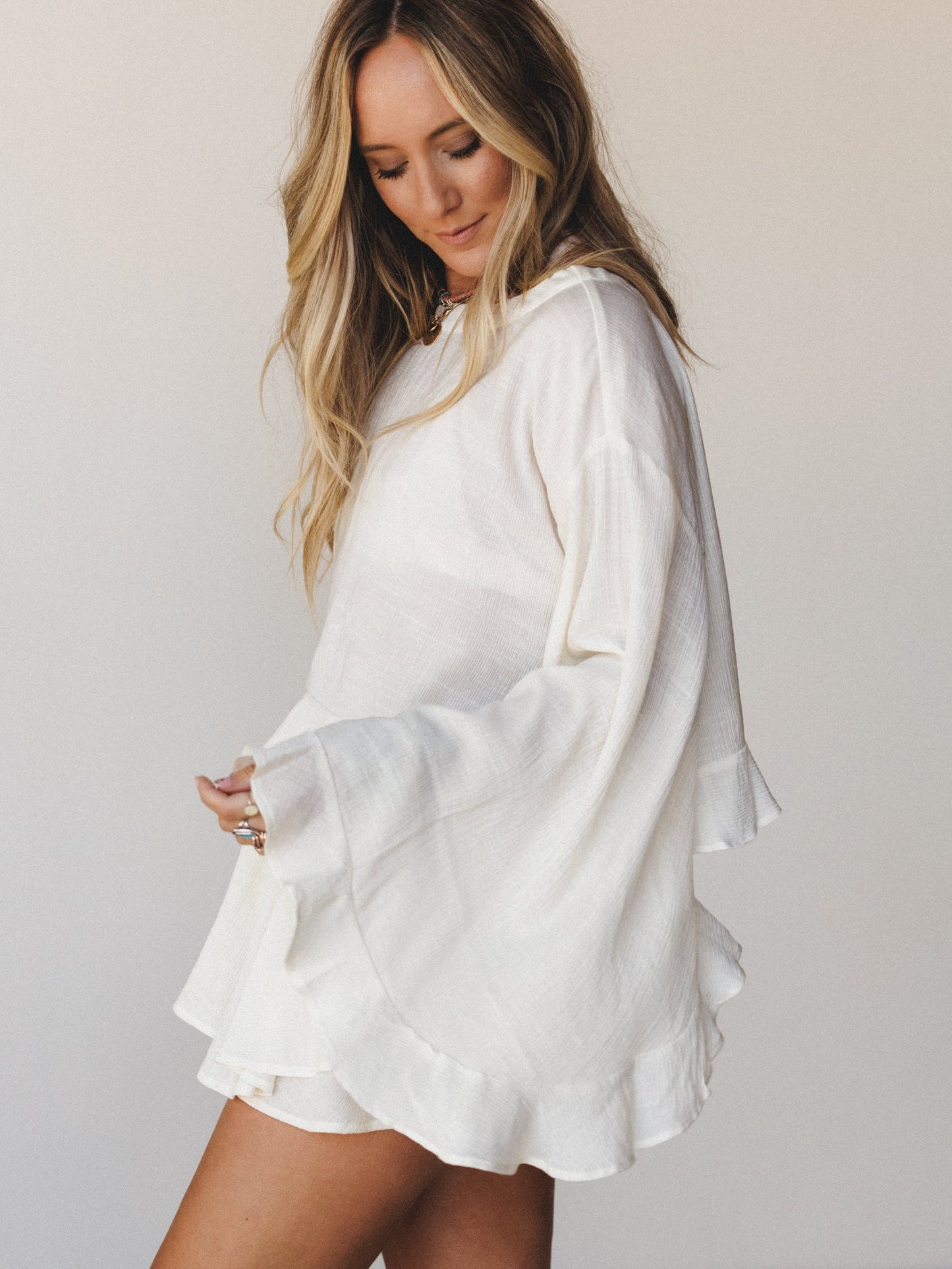 Anaya Poncho - Cream