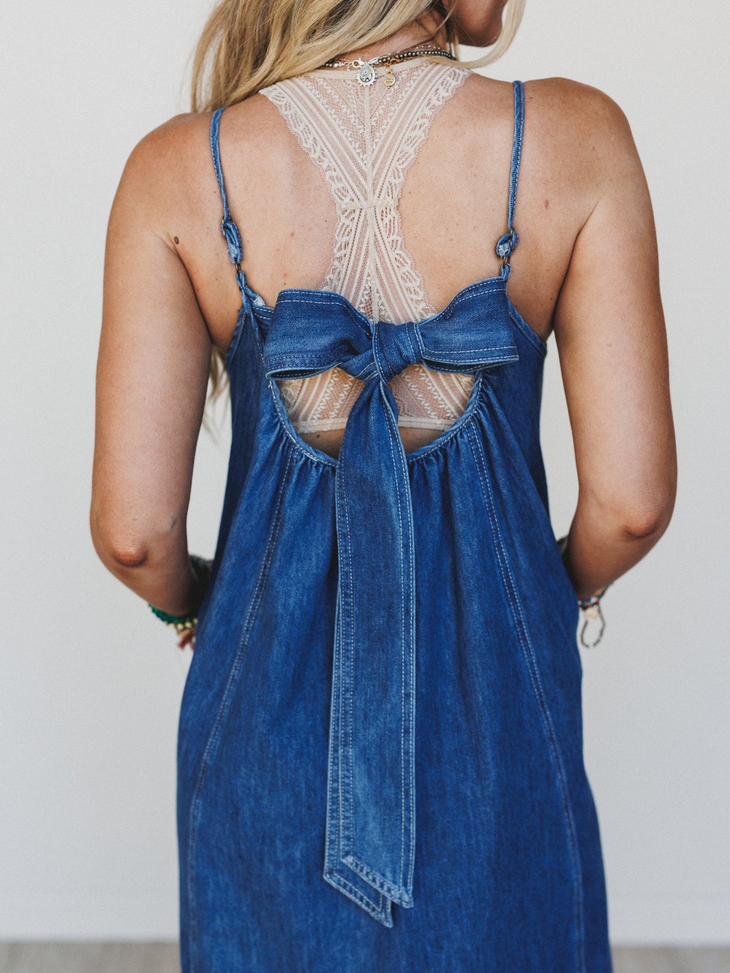 Bowtied Belle Maxi Dress - Cobalt