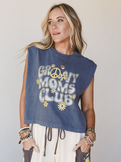 Groovy Moms Club 2 Piece Bundle - Faded Navy
