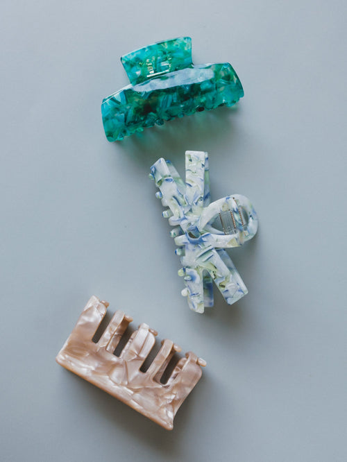 All Together Hair Clips - Blue