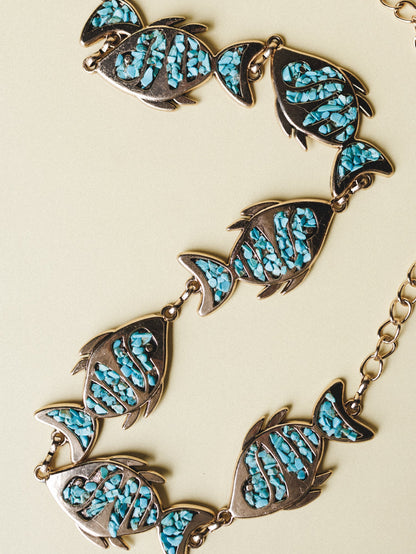 Boho Fish Chain Belt - Gold