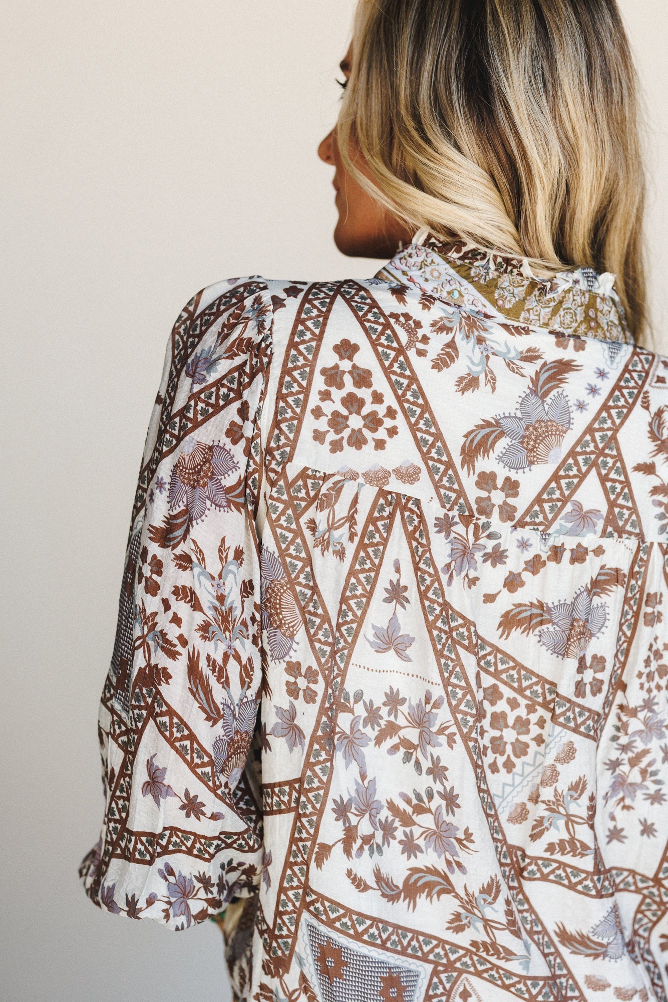 After Dusk Printed Top - Mocha