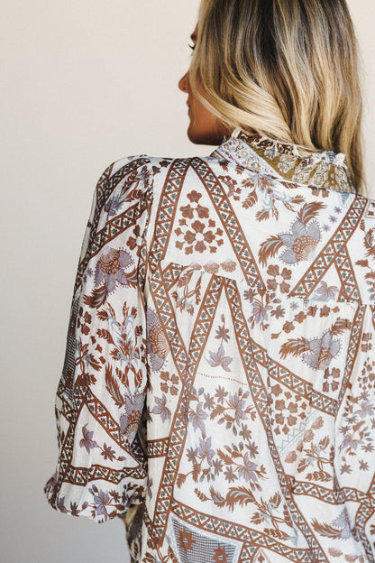 After Dusk Printed Top - Mocha