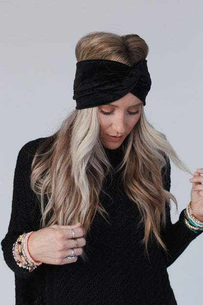 Everyday Velvet Headband - Black
