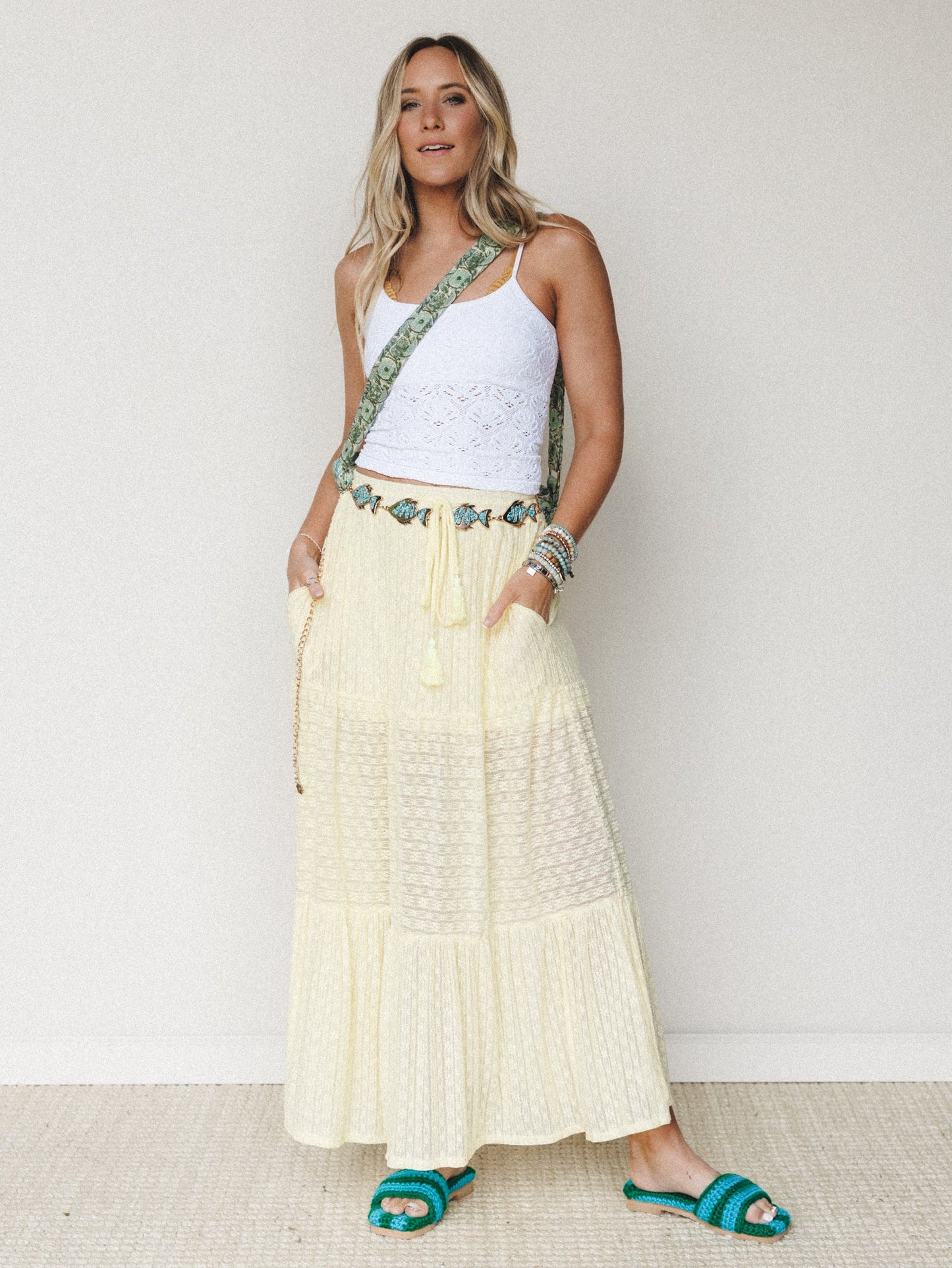 Beachside Lace Cami - White