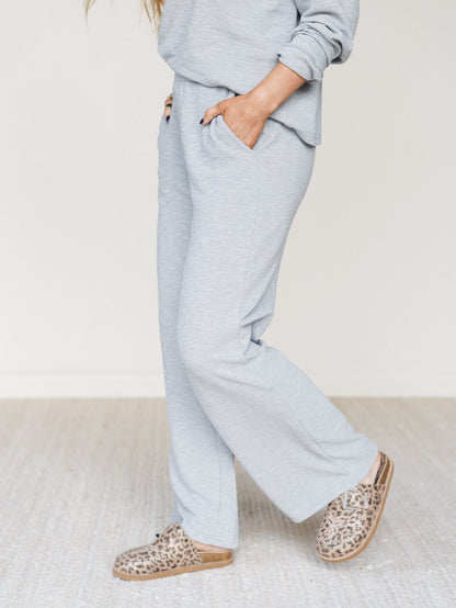 Here To Lounge Matching Set - Heather Gray