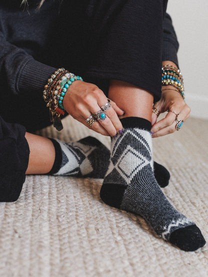 Cabin Ready Cozy Socks - Black
