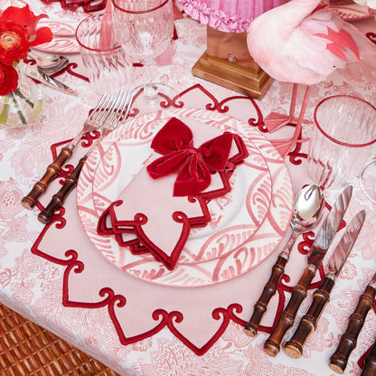 Pink & Red Angelina Placemats & Napkins (Set of 4)